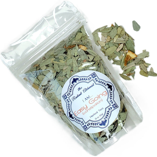 Herbal tea packaging with a label on a white background