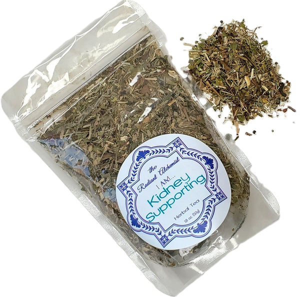 Herbal tea packaging with a label on a white background