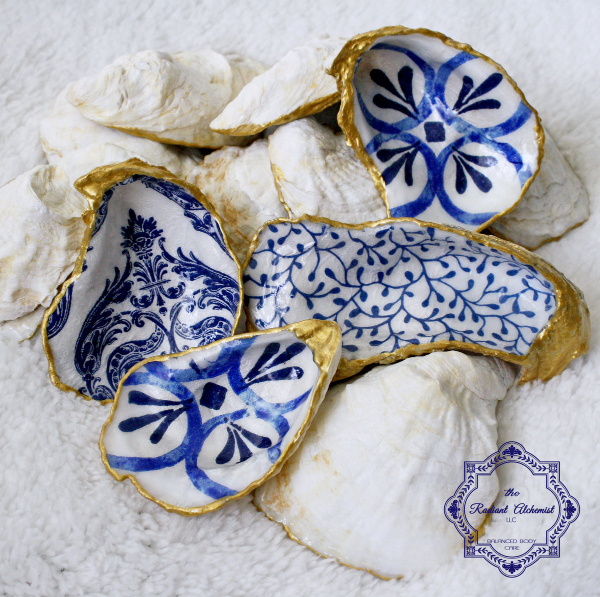 Azulejo Painted Shells – The Radiant Alchemist LLC